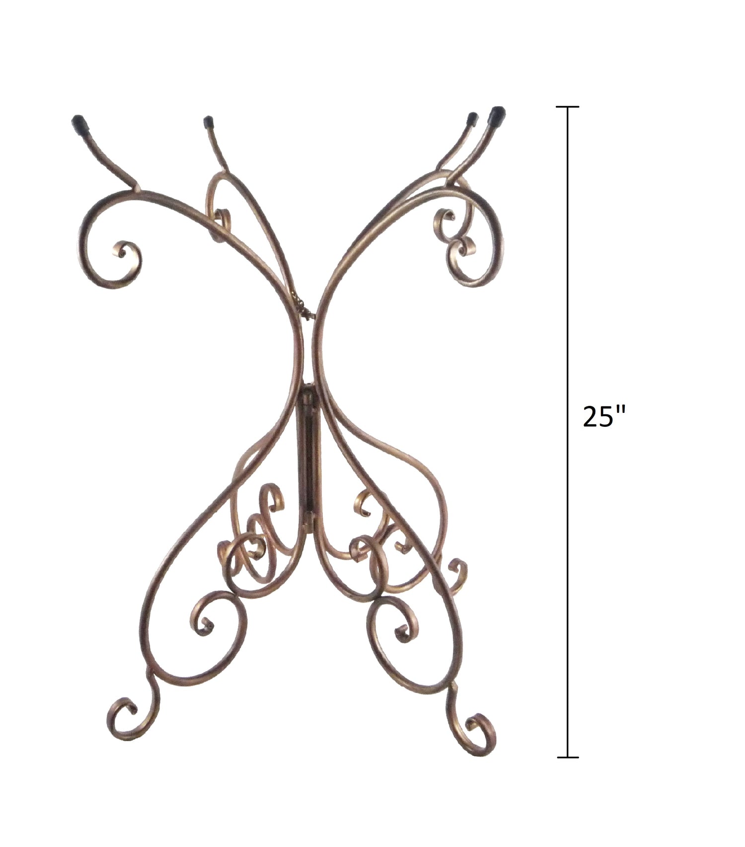 Antique Brown Fiber Clay Birdbath on Antique Bronze Metal Base - 28"