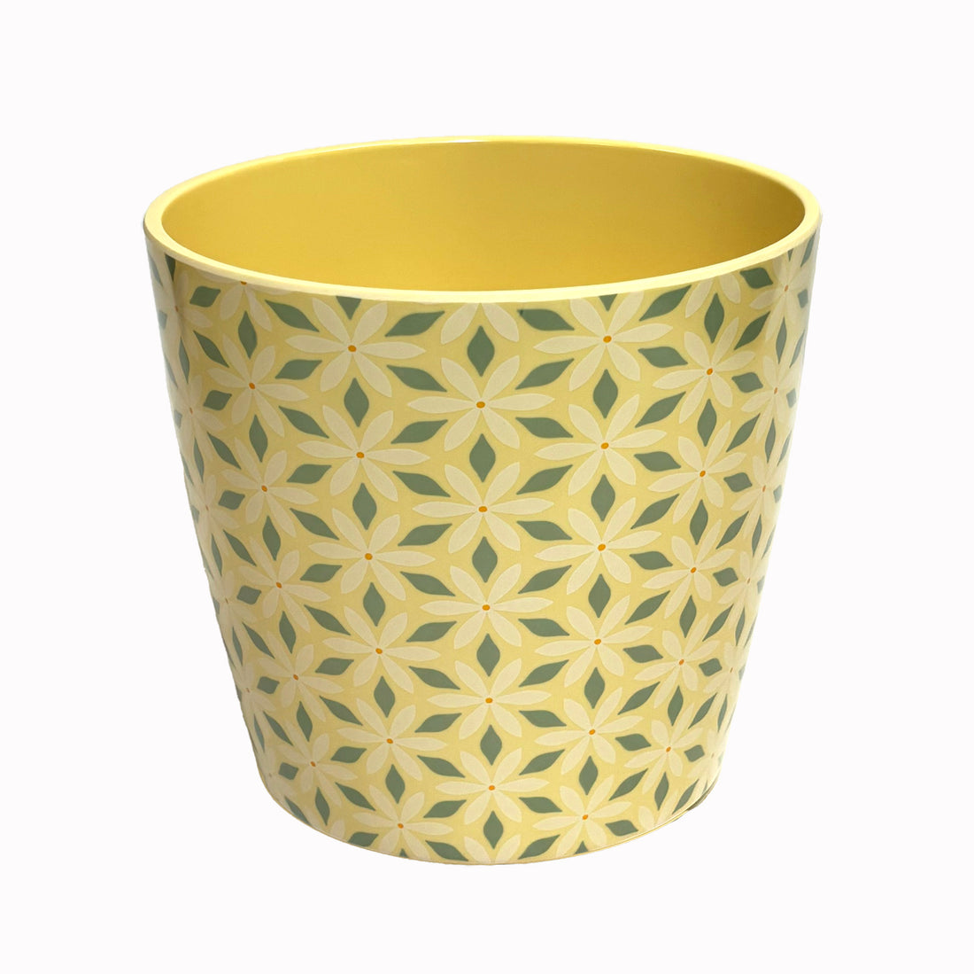 7" Round Self-Watering Bamboo Pot - Mosaic