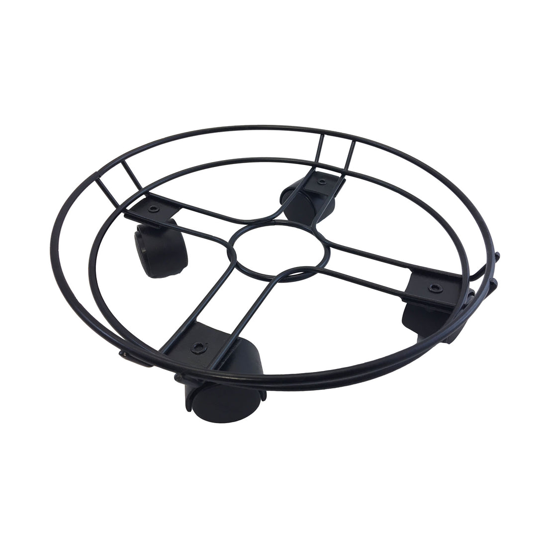Wire Plant Caddy - 11.8" Black Round