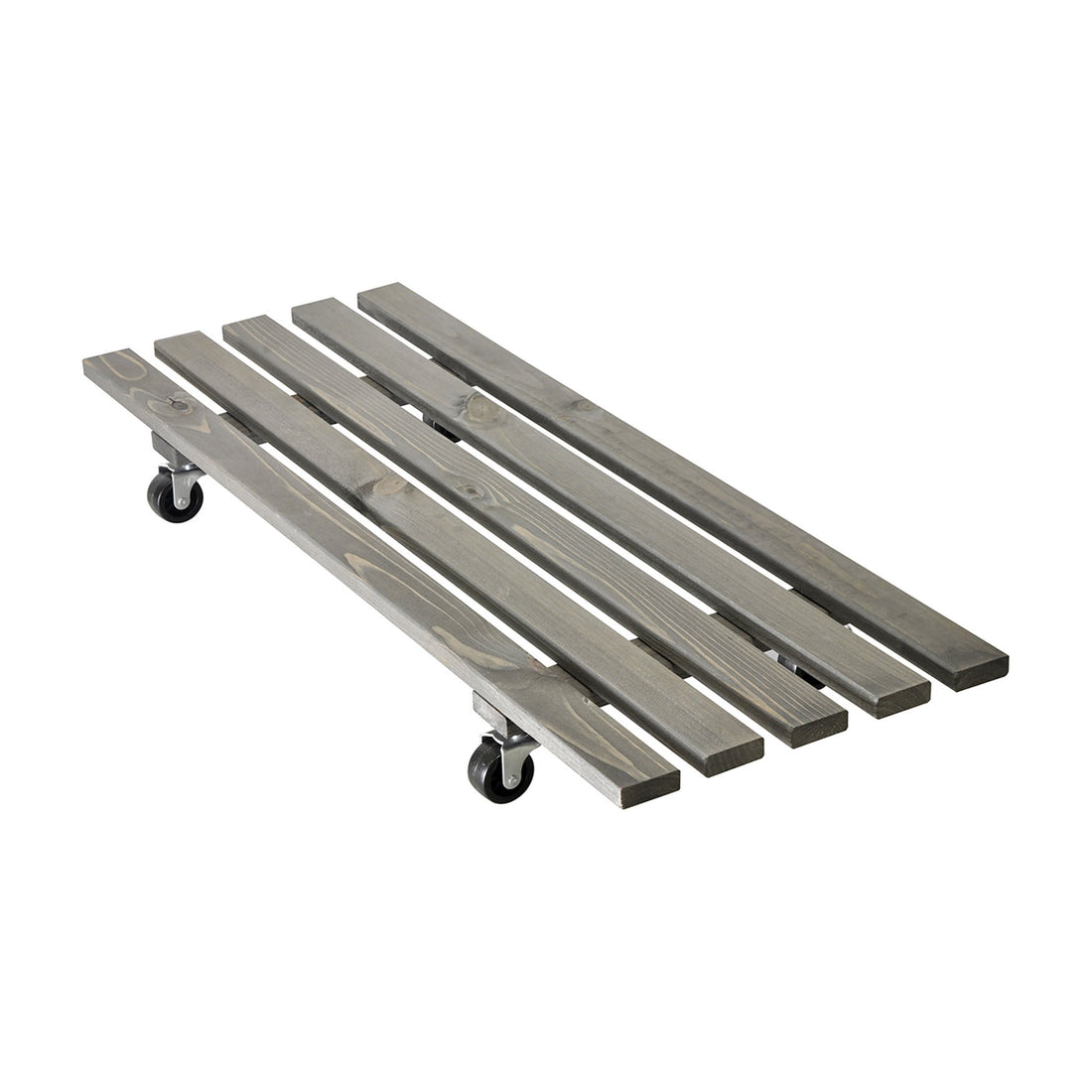 Wooden Plant Caddy - 11.5" x 31" Gray Rectangle