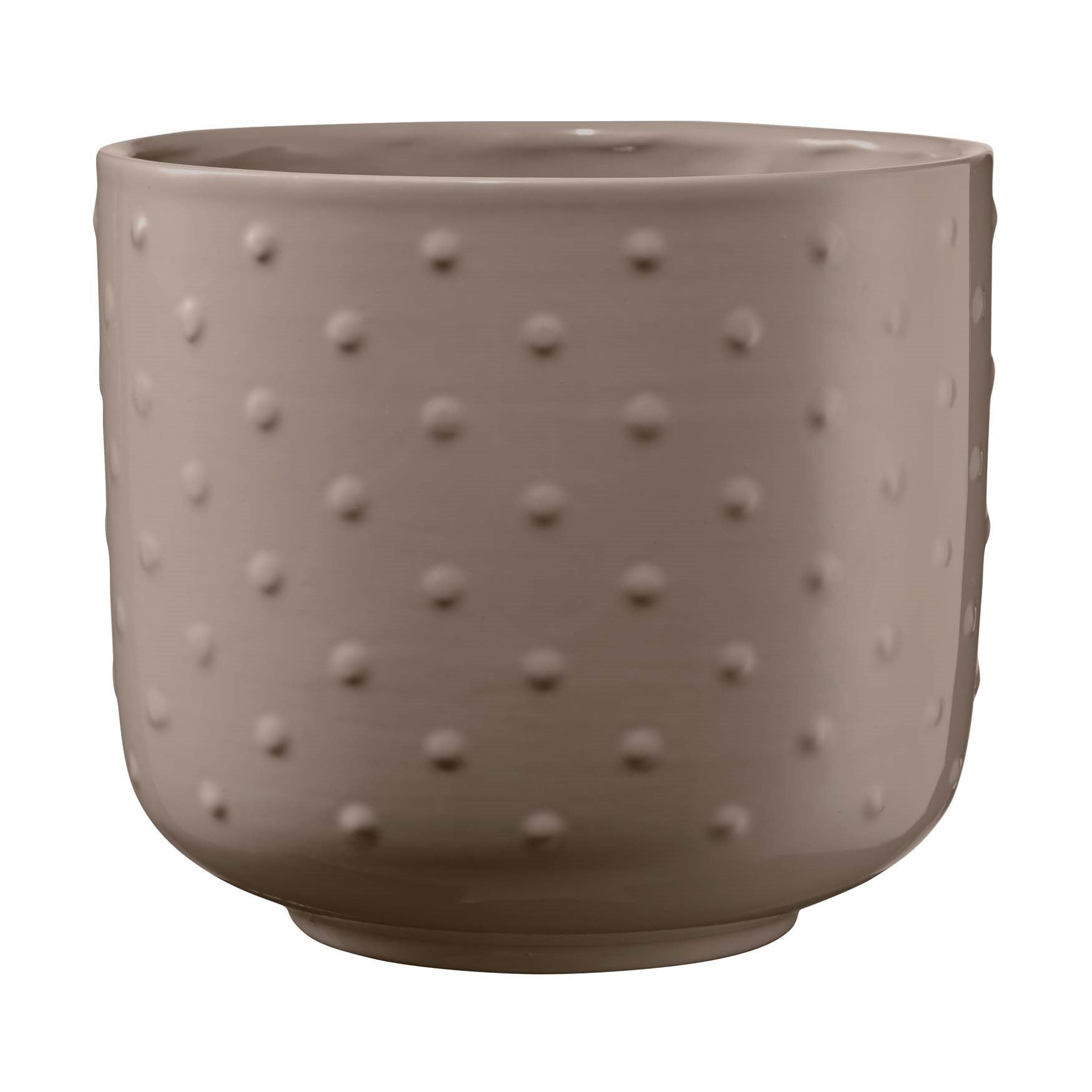Baku Pearl Ceramic Pot - 5.1" Gray Beige