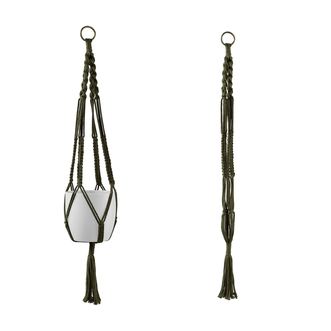 Macrame Hanger - 35" Natural Green