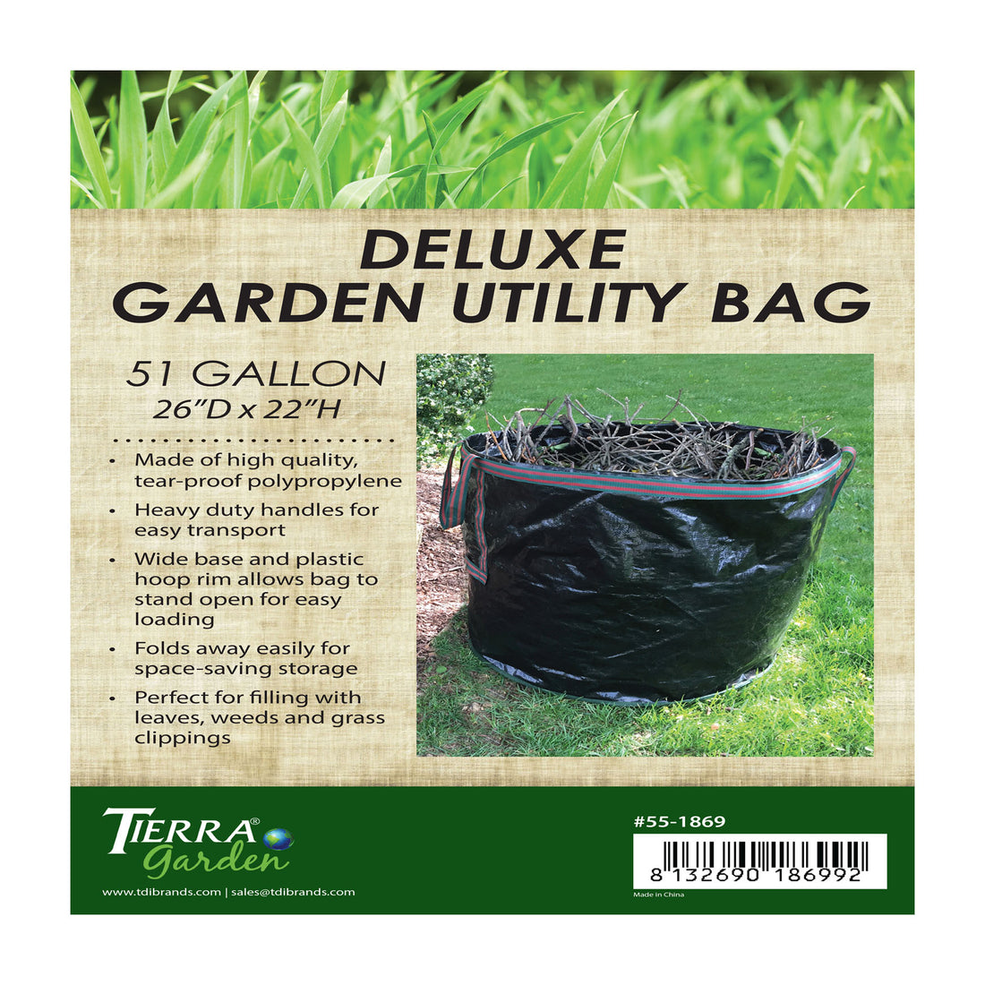 Deluxe Black Tip Bag - 51 gal