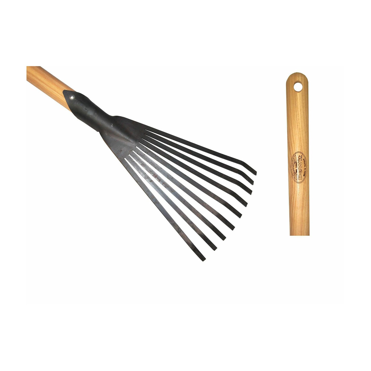 DeWit Junior Rake - Leaf with Long Handle