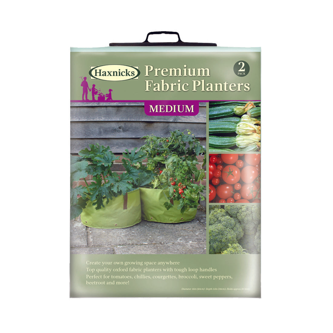 Medium Premium Fabric Planters (2 pack)