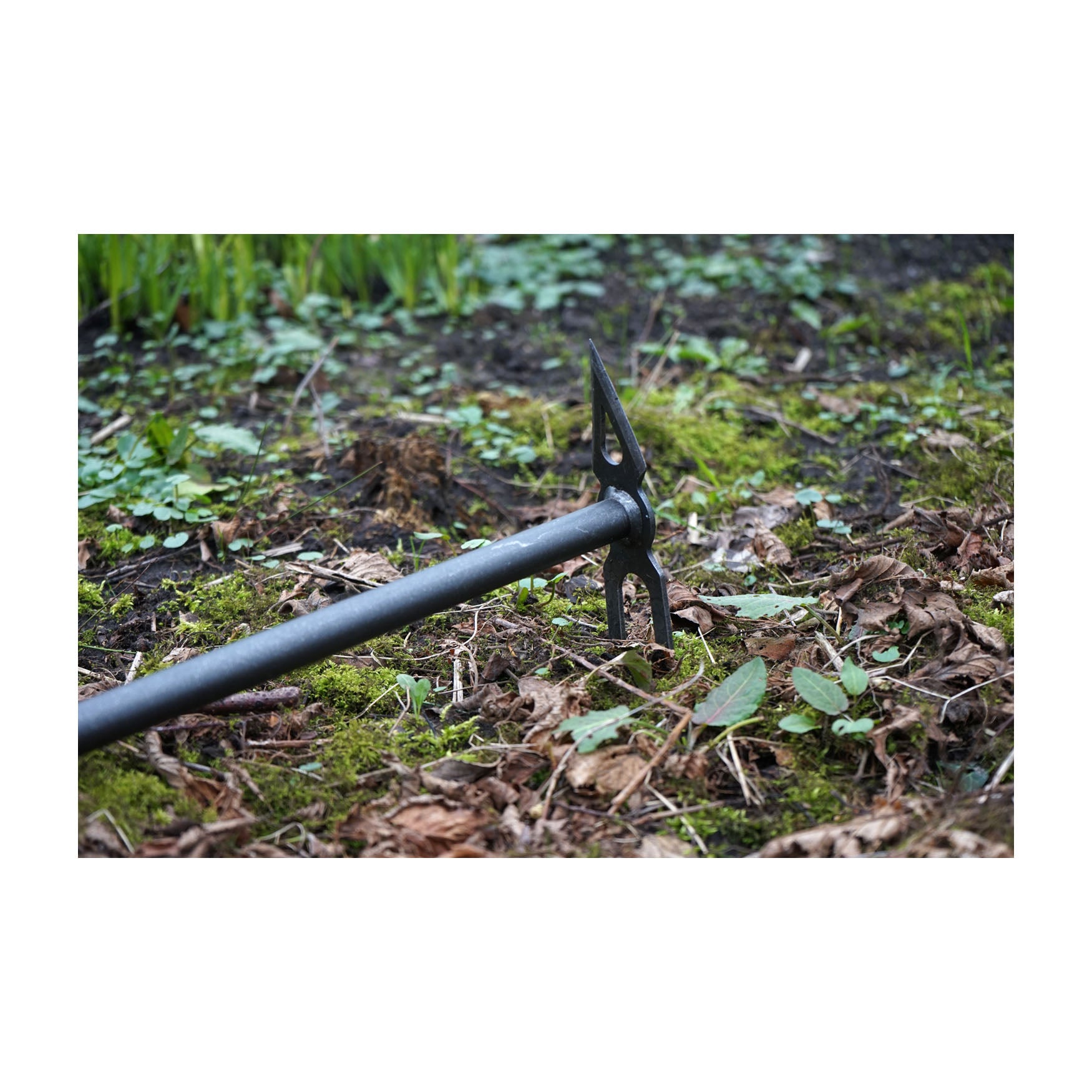 DeWit Combo Hoe - 2 Tine Cultivator &amp; Diamond Shaped Edge with Long Handle