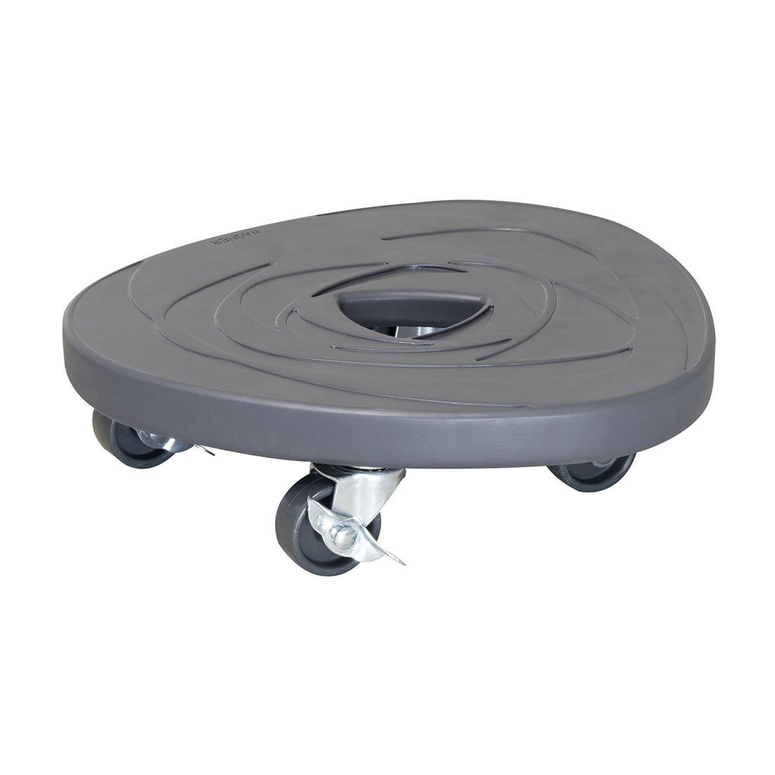 Charcoal Stone Plant Caddy - 11" Round Swirl