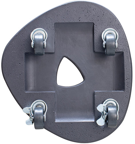 Charcoal Stone Plant Caddy - 11"  Round Swirl