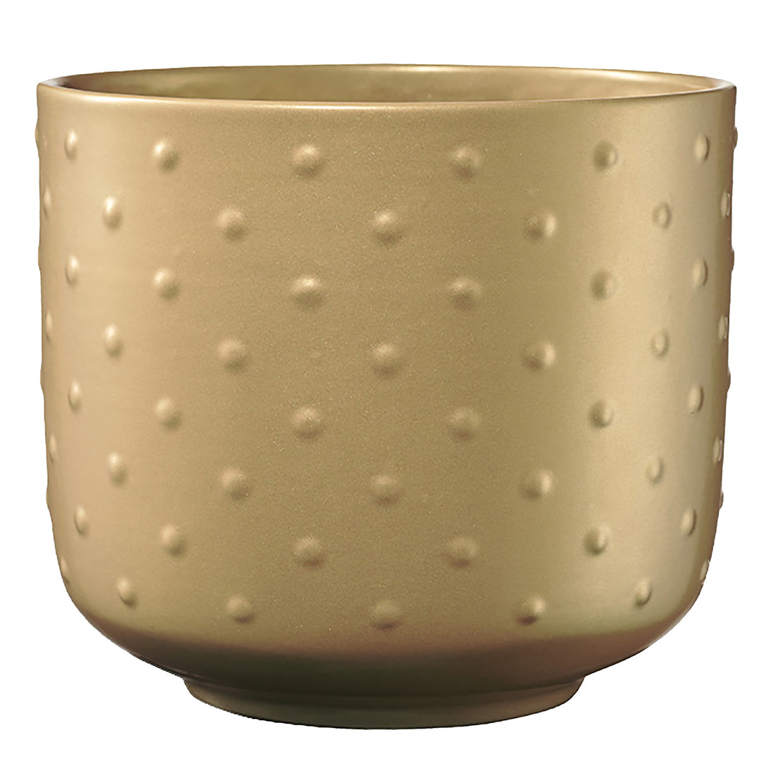 Baku Glamour Ceramic Pot - 5.1" Pearl Gold
