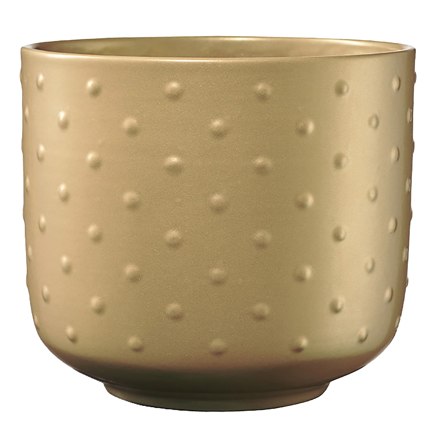 Baku Glamour Ceramic Pot - 5.1" Pearl Gold