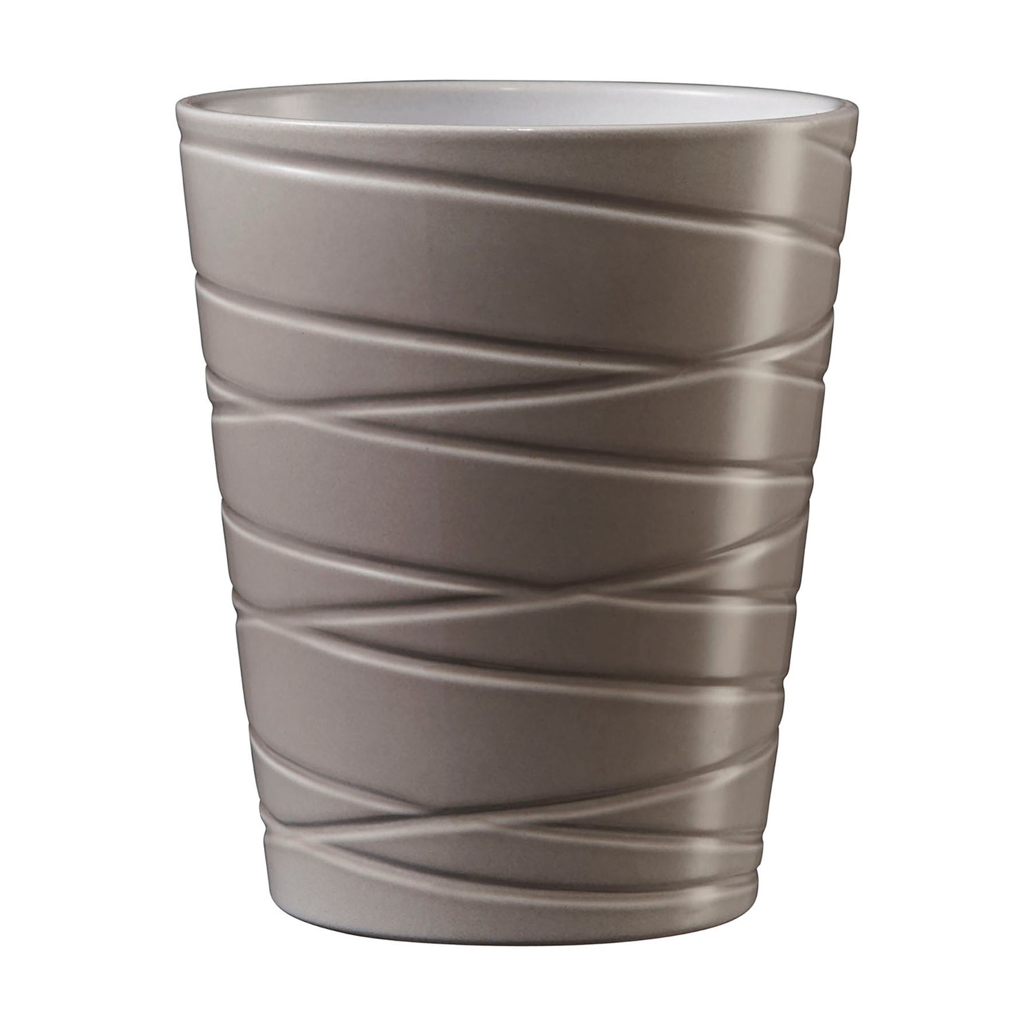 Singapur Ceramic Pot - 5.1" Warm-Gray