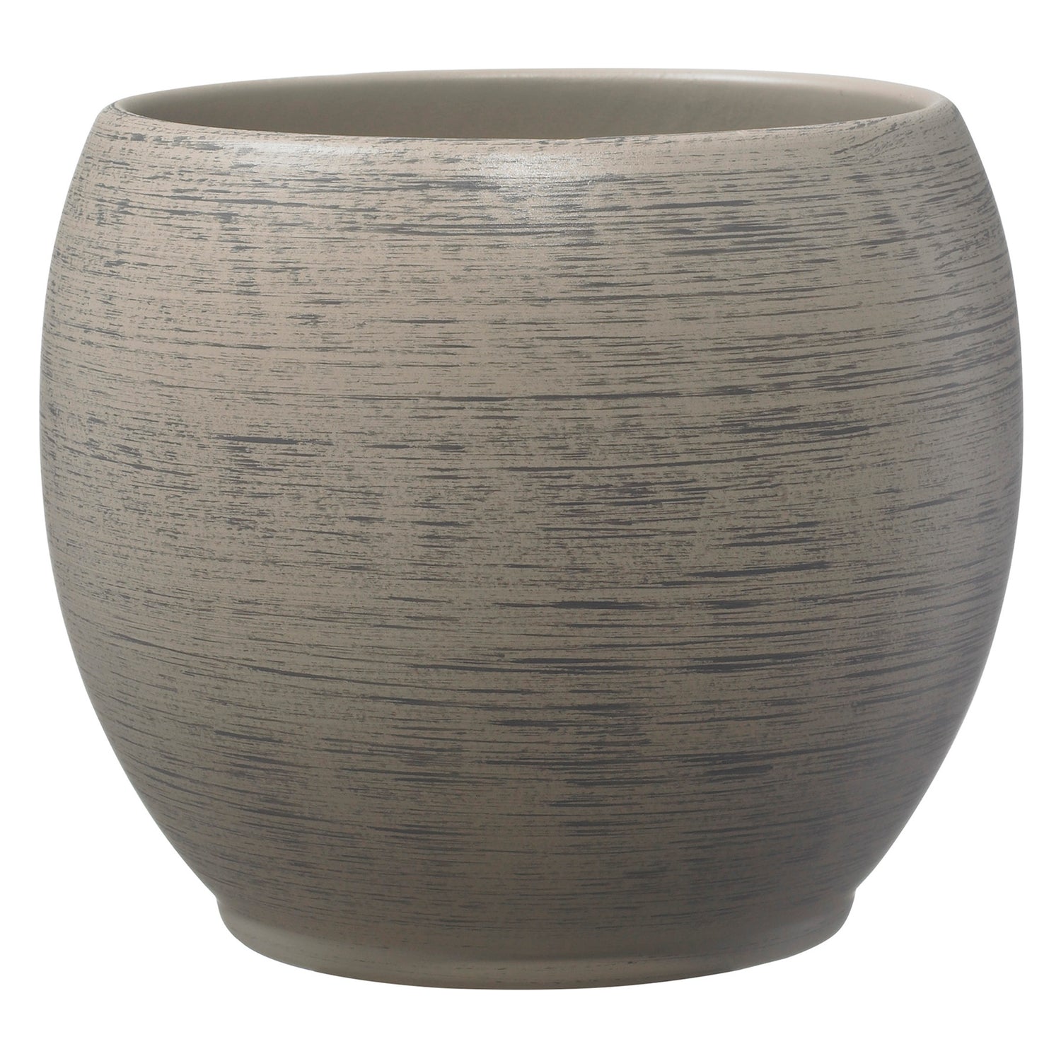 Alberta Fashion Ceramic Pot - 5.9" Wood Optics Brown