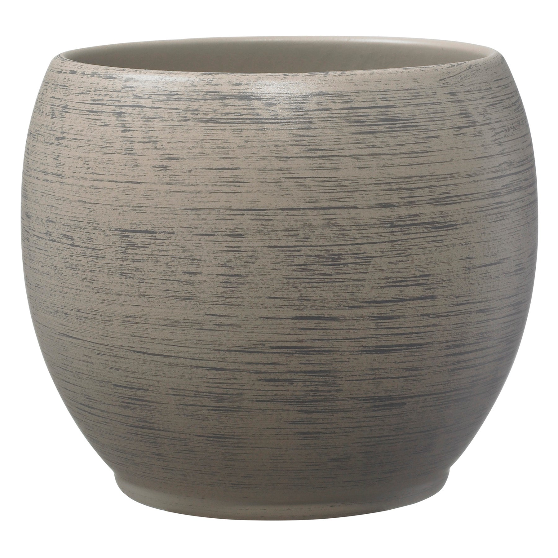 Alberta Fashion Ceramic Pot - 5.9" Wood Optics Brown