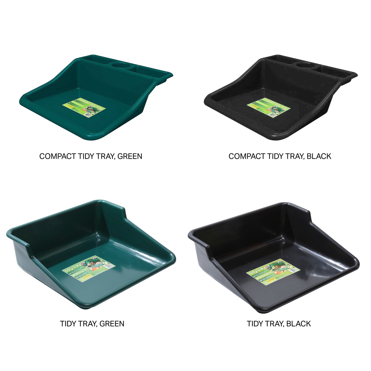 Tidy Tray  - Compact Black with Shelf