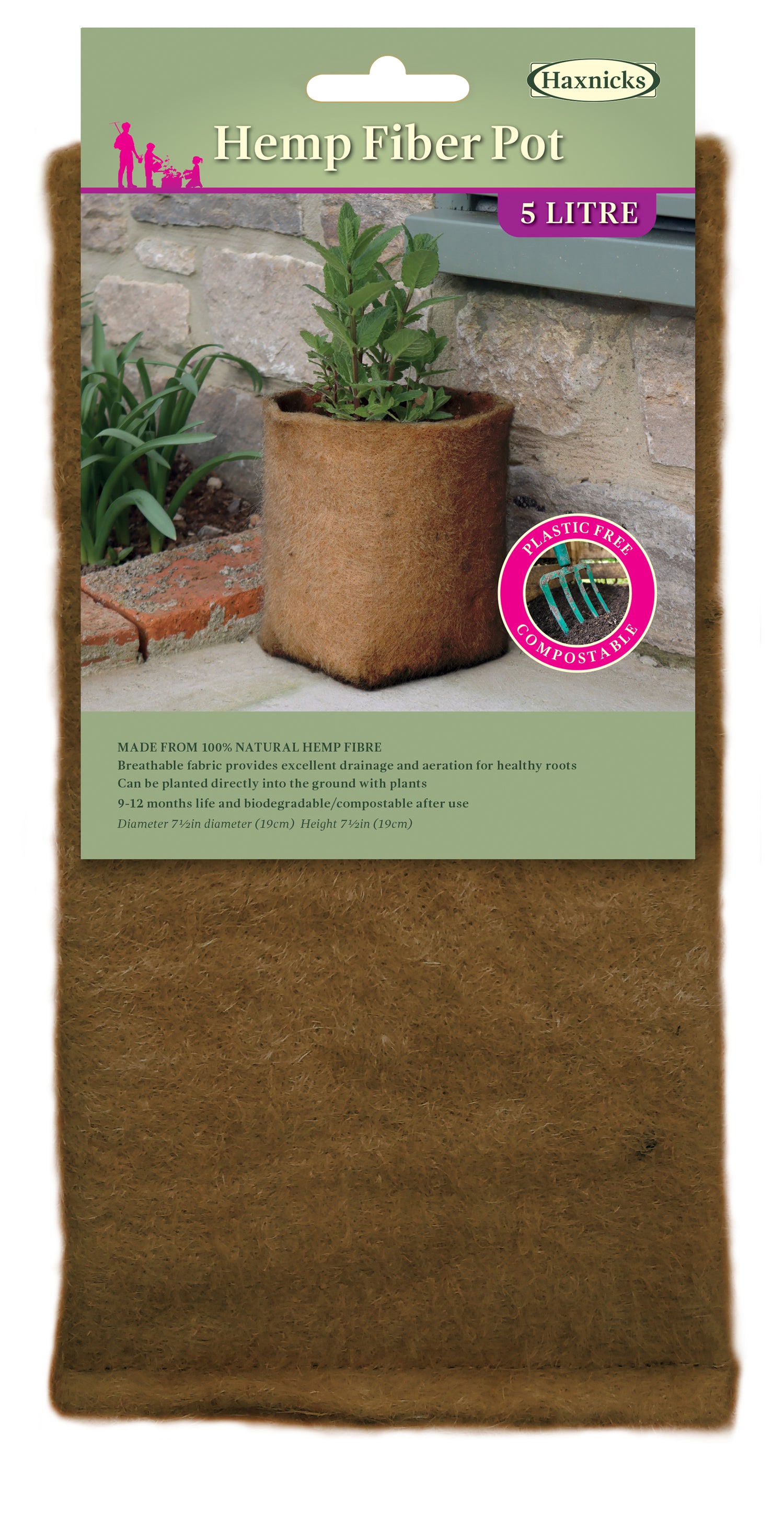 Hemp Fiber Planter - 5L