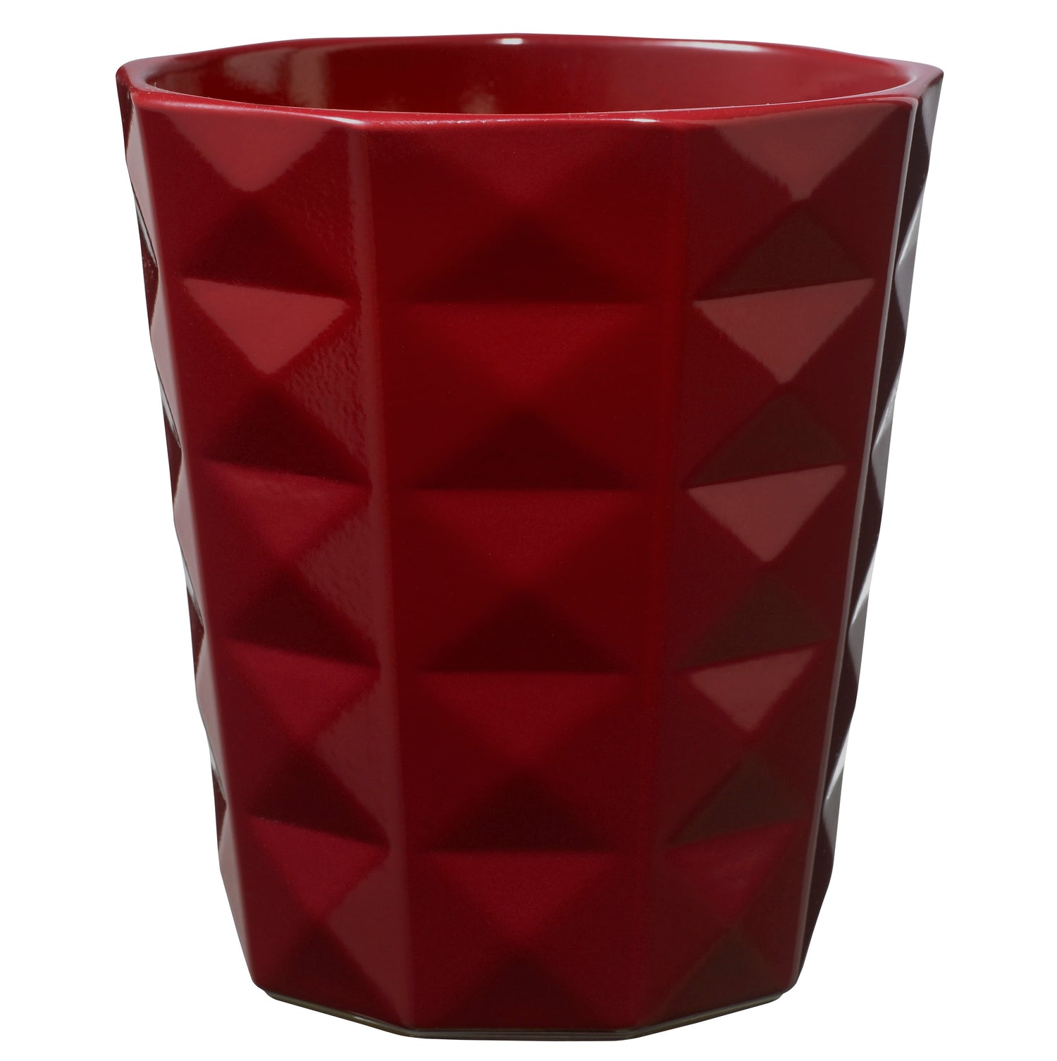 Kyoto Ceramic Pot - 5.9" Shiny Bordeaux