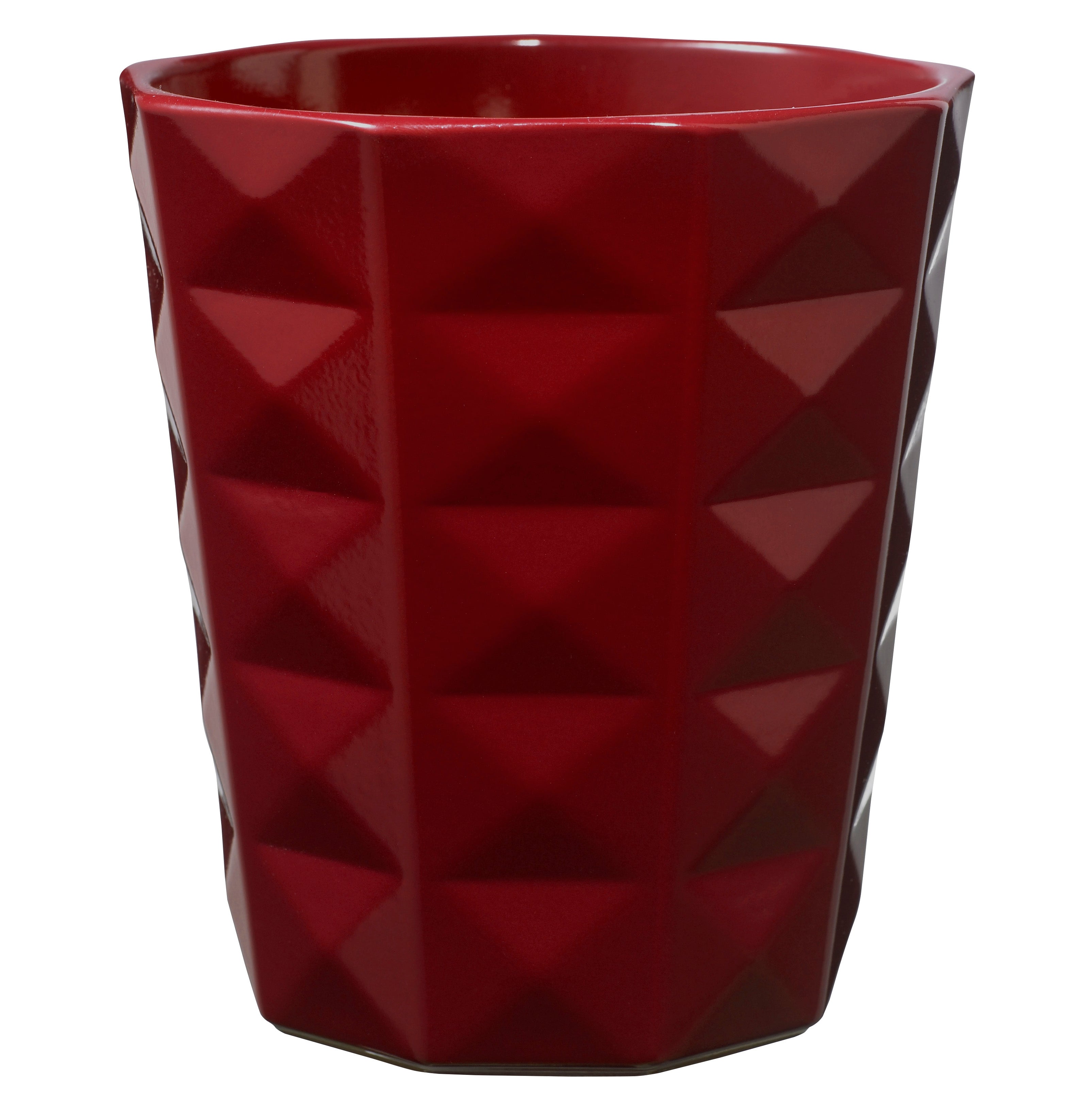 Kyoto Ceramic Pot - 5.9" Shiny Bordeaux