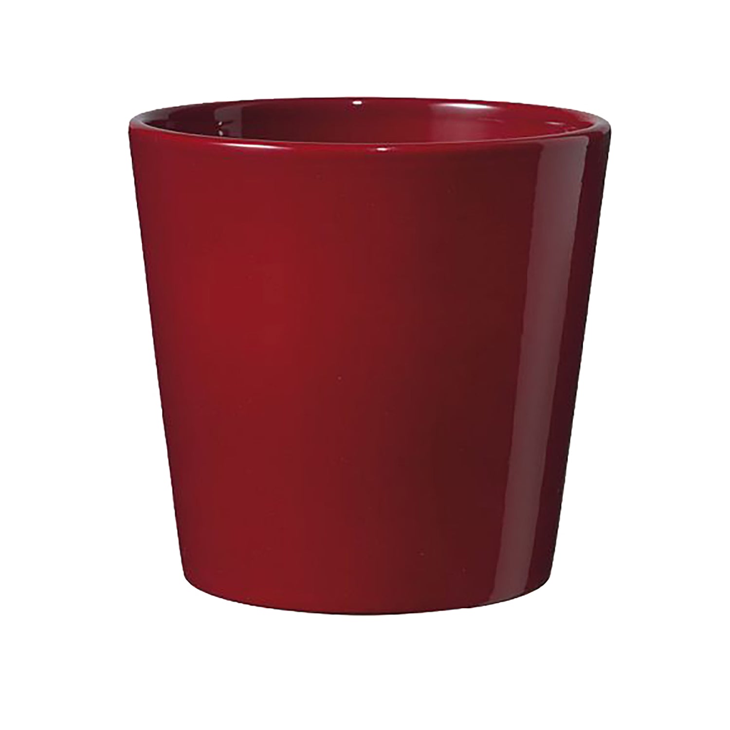 Dallas Style Ceramic Pot - 5.5" Red