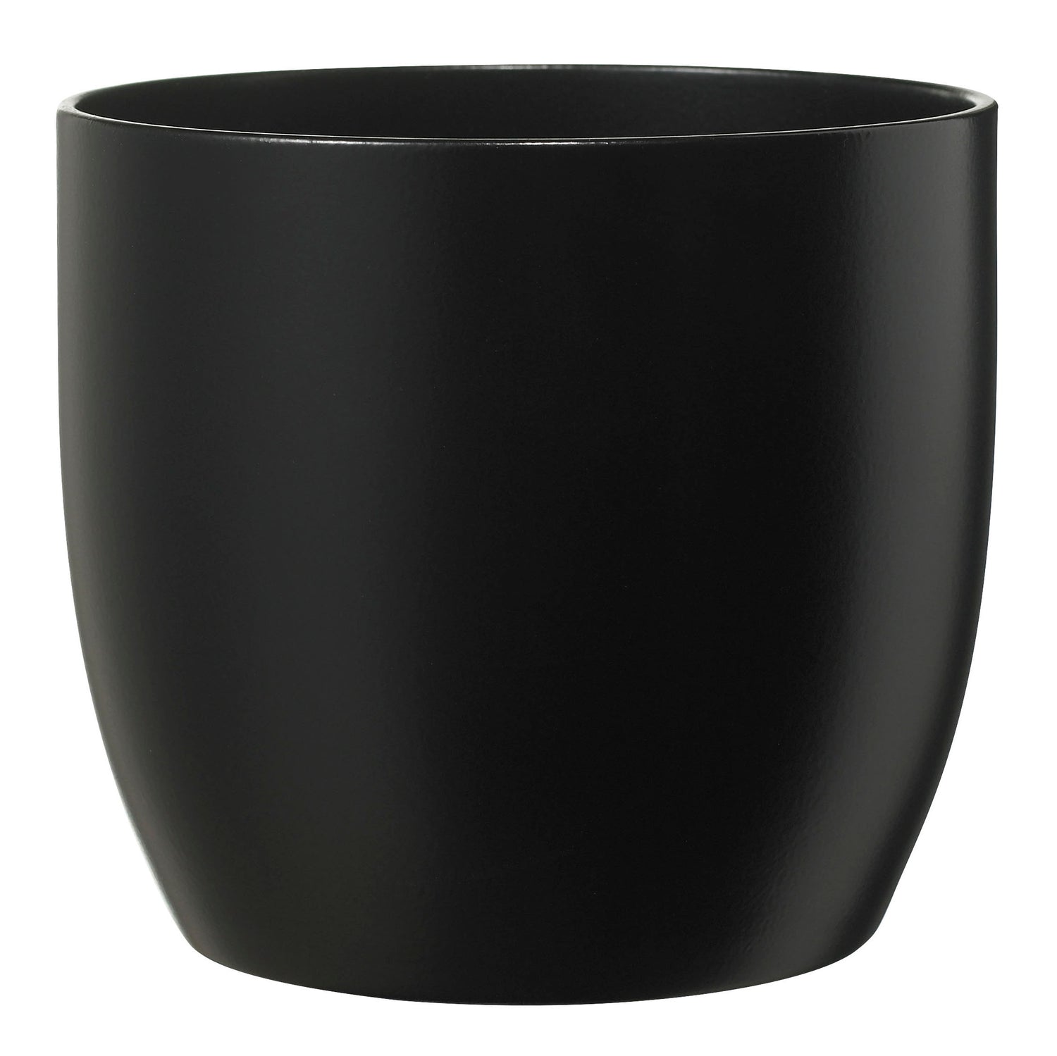 Basel Fashion Ceramic Pot - 8.3" Matte Black
