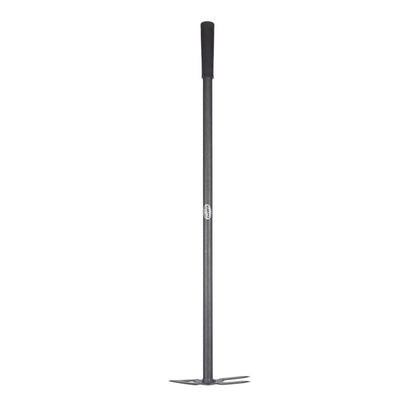 DeWit Combo Hoe - 2 Tine Cultivator &amp; Diamond Shaped Edge with Long Handle