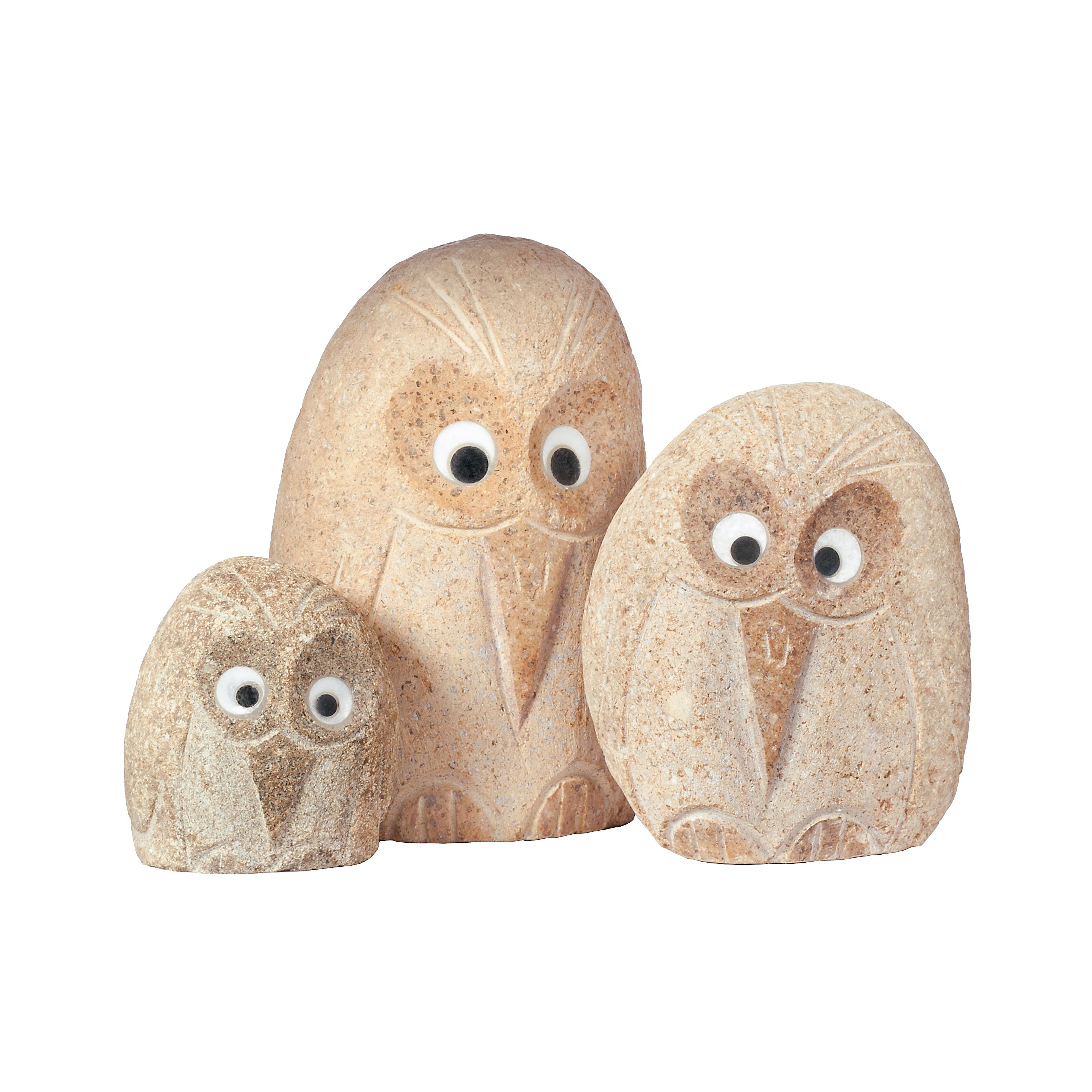 Family of Boulder Angry Birds 3 Pcs 4"6"8"