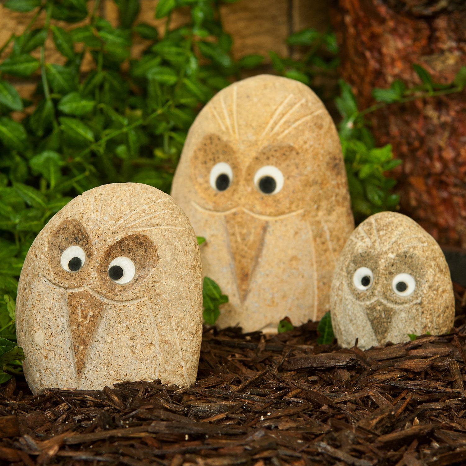 Family of Boulder Angry Birds 3 Pcs 4"6"8"