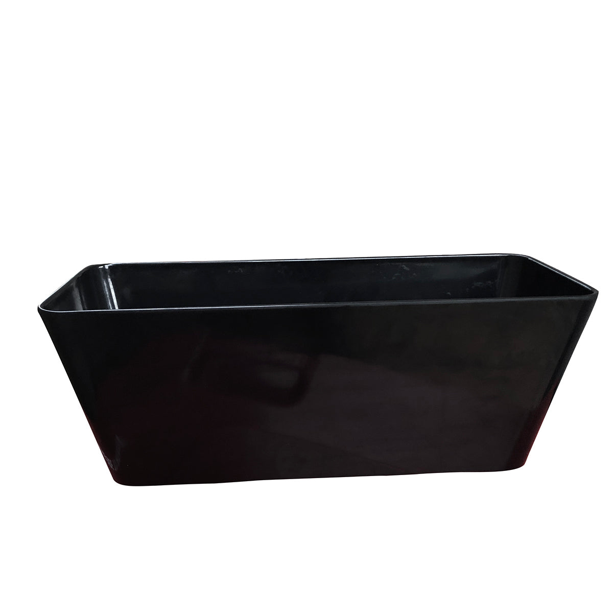 16" Rectangular Self-Watering Bamboo Planter - Black