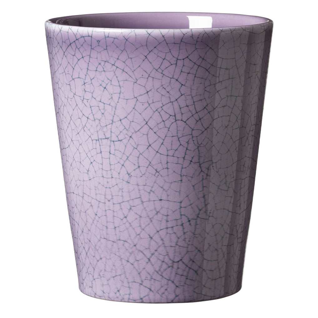 Medina Glaze Ceramic Pot - 5.9" Purple Craquele