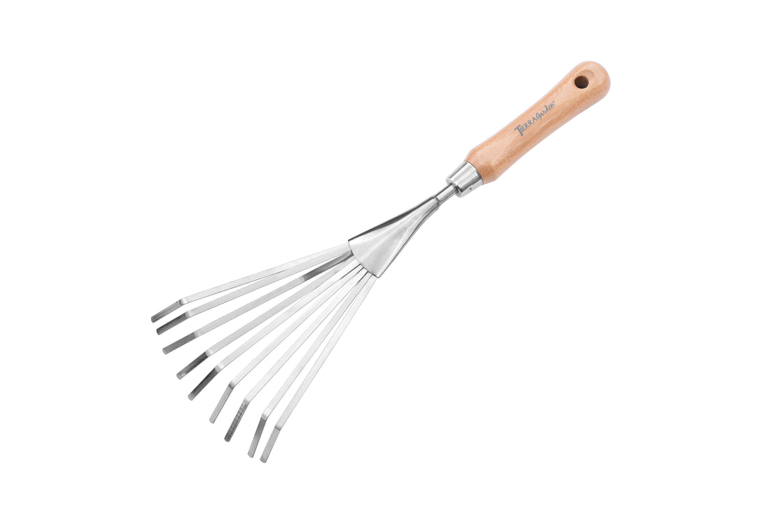 Tierra Stainless Steel Hand Rake with Bamboo Handle