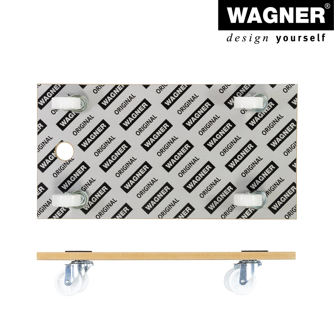 Wagner Moving Dolly - White Wood 23" x 12"